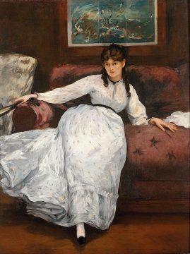 Odpoczynek - portret Berthe Morisot, Edouard Manet, 1870